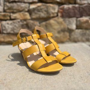 FRANCO SARTO Yellow Sandal Wedges